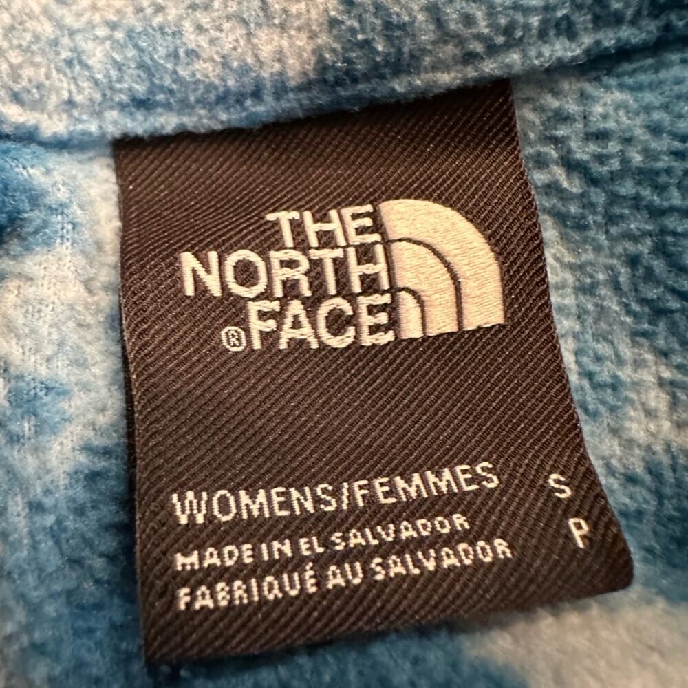 The North Face Women’s Quarter Zip Fleece Pullover Blue Cloud Print Size SP - Picture 5 of 12